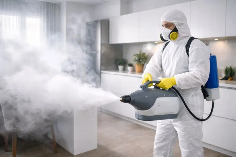 Обработка кухни холодным туманом — дезинсекция помещения от насекомых профессиональным оборудованием